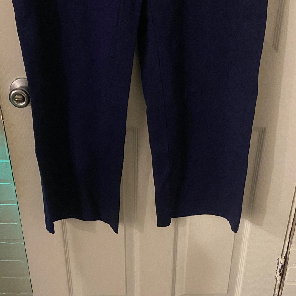 Ashley Stewart 18Tall Navy Women's Wide Leg Pants - Picture 3 of 5